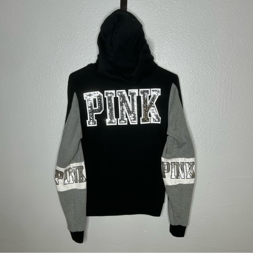 PINK Victoria's Secret Bling Logo Full Zip Hoodie